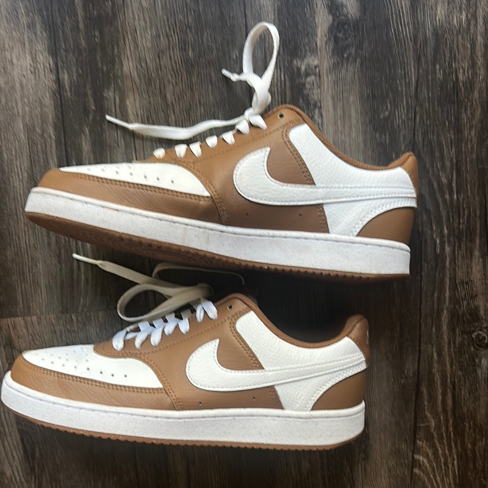 Women’s Brown and White Sneakers